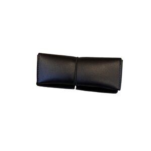 Ted Baker London Black Leather Eyeglass Case With Snap Closure